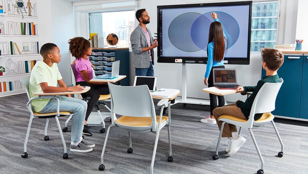 Evoview Interactive Flat Panel Untuk Kegiatan Kuliah Tamu