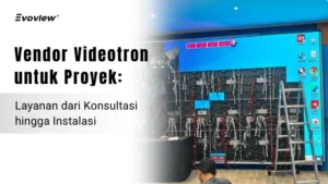 Vendor videotron menyiapkan instalasi LED display untuk proyek